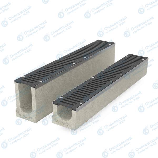 Лоток бетонный RAINPLUS DN150 ЛВ-15.22.19 с решетками ВЧ кл. E600