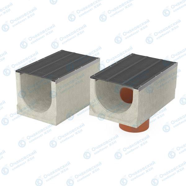 Лоток бетонный RAINPRO ЛВ-50.64.56-Б с решеткой ВЧ кл. E(щелевая)